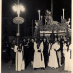 1943. Trono de José Fernández Salmerón en fase de inicio. Foto Pellin